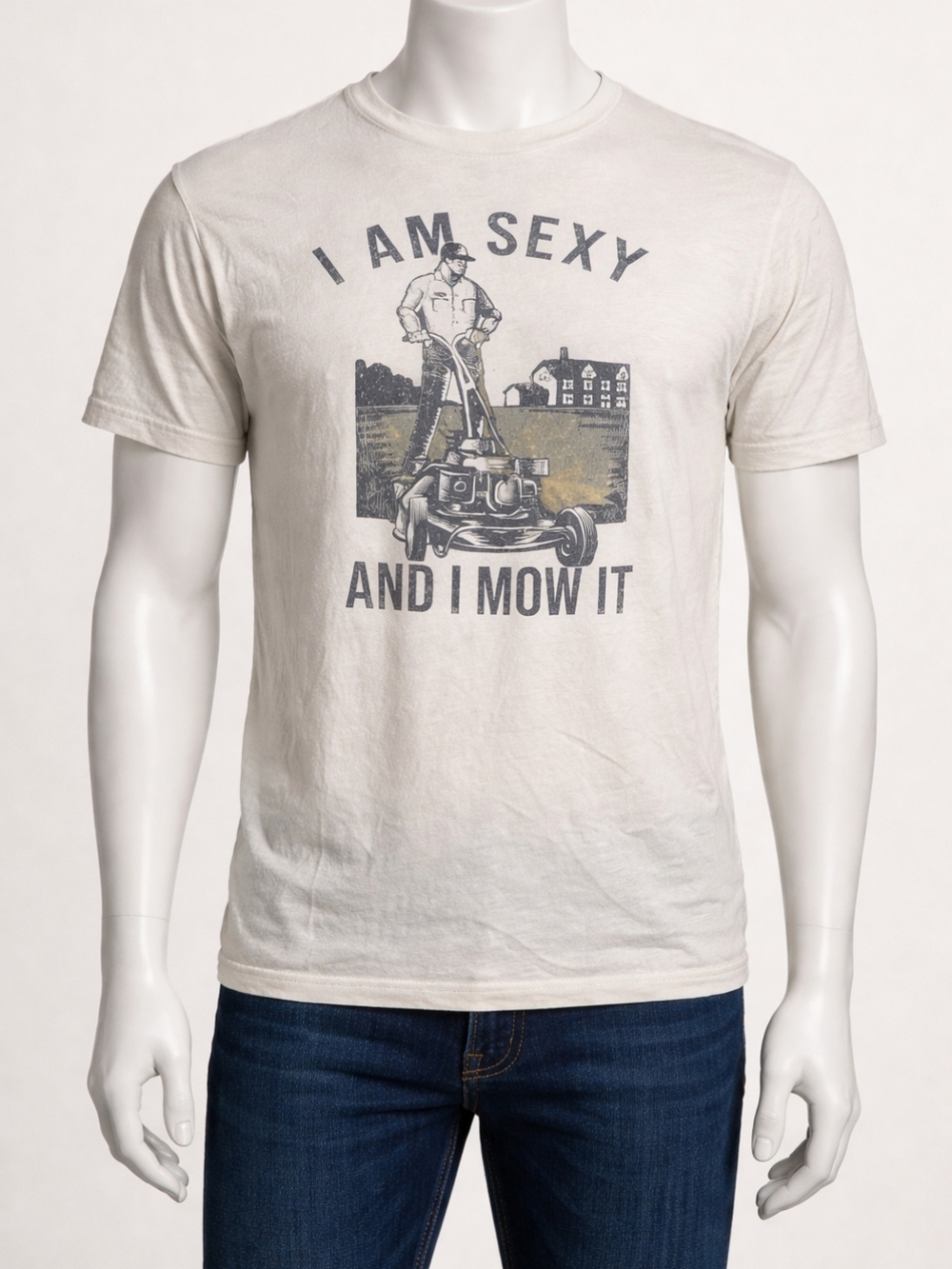 OP I'm Sexy And I Mow It Tee Men's 2XL Funny Novelty Landscaper Fathers Day